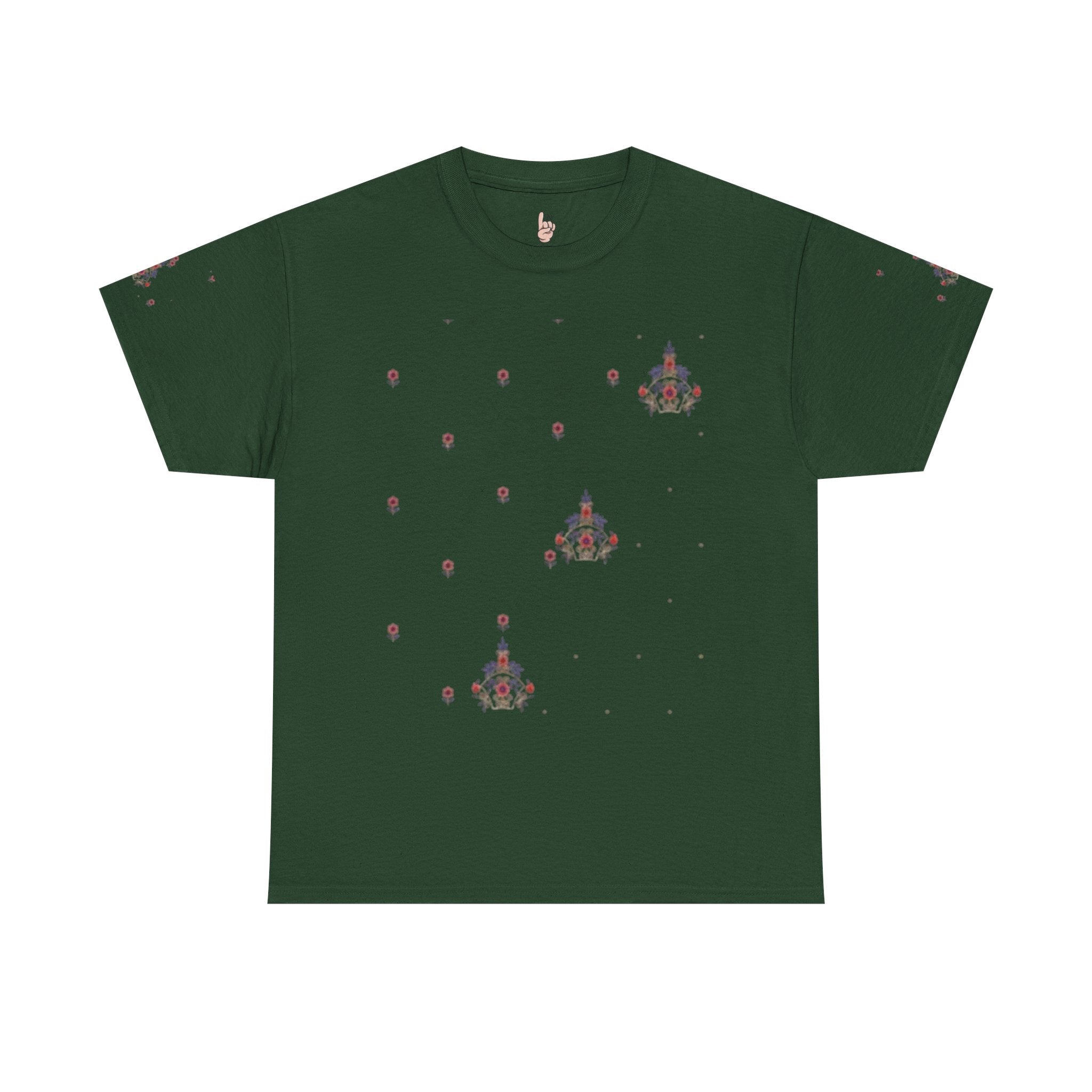 Space Invader Floral Tee — Retro Pixel Shooter Graphic T‑Shirt