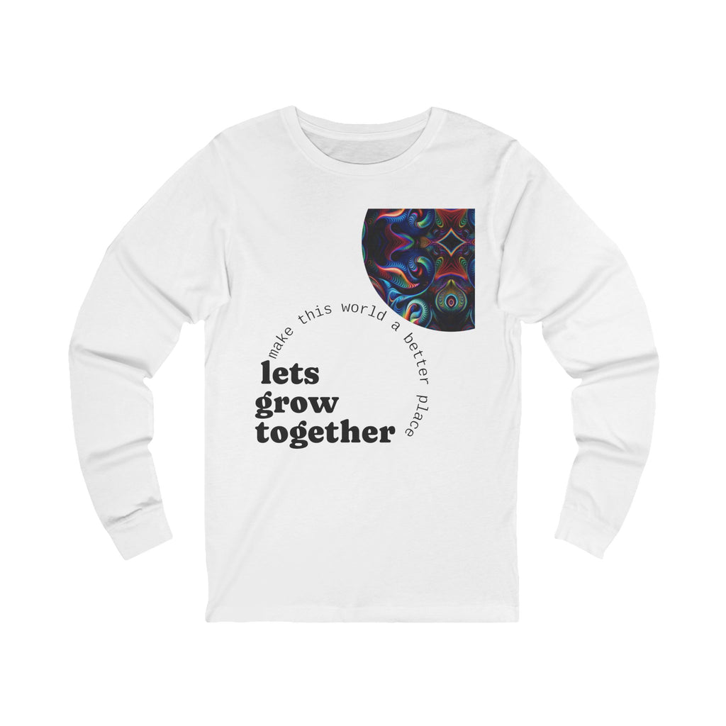 Unisex Long Sleeve Tee - "Lets Grow Together" Graphic Shirt for Positive Vibes, Eco-Friendly Gift, Inspirational Apparel, Motivational [...]