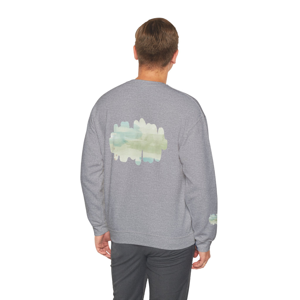 Chic Watercolor Crewneck Sweatshirt - Cozy Fashion, Unisex Design