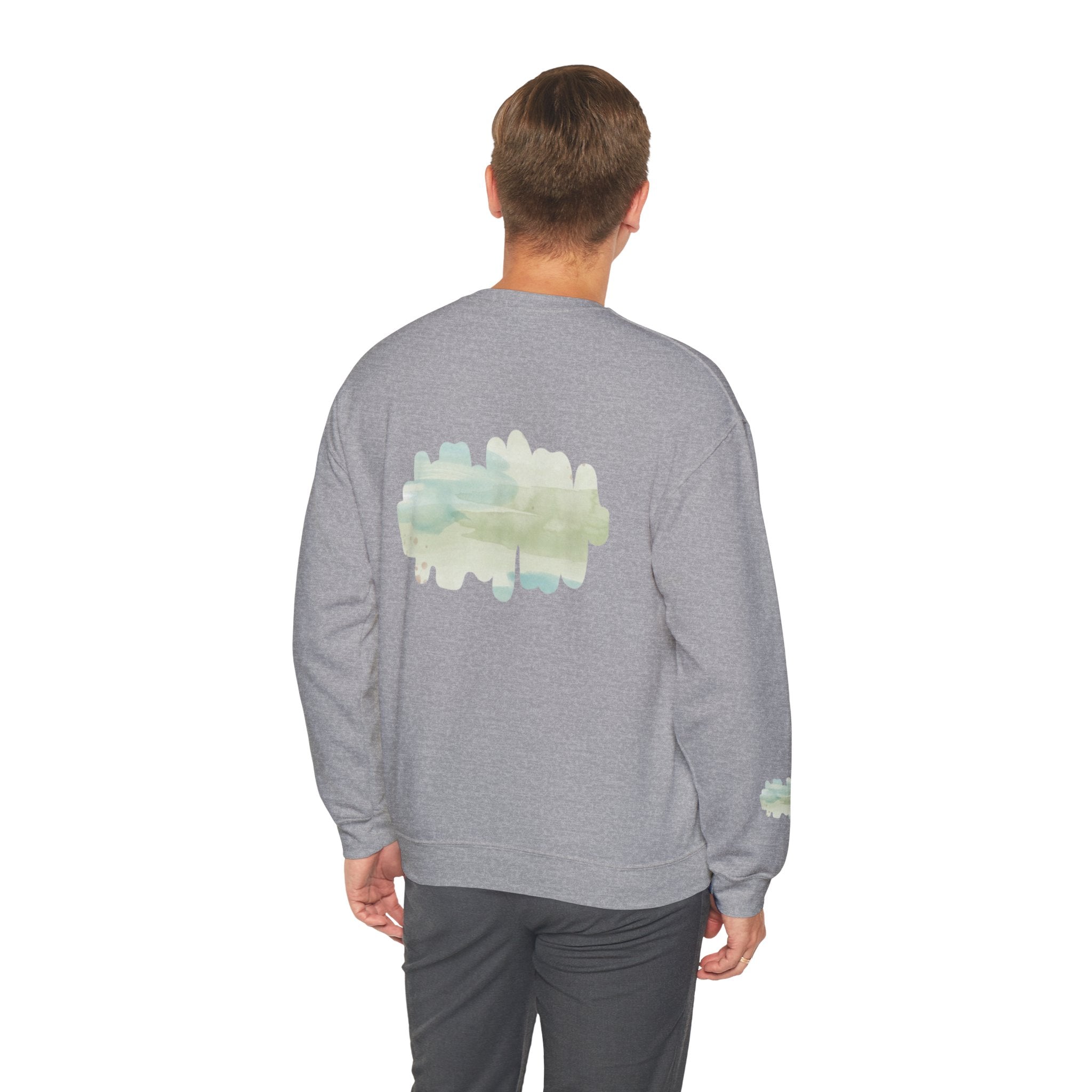 Chic Watercolor Crewneck Sweatshirt - Cozy Fashion, Unisex Design