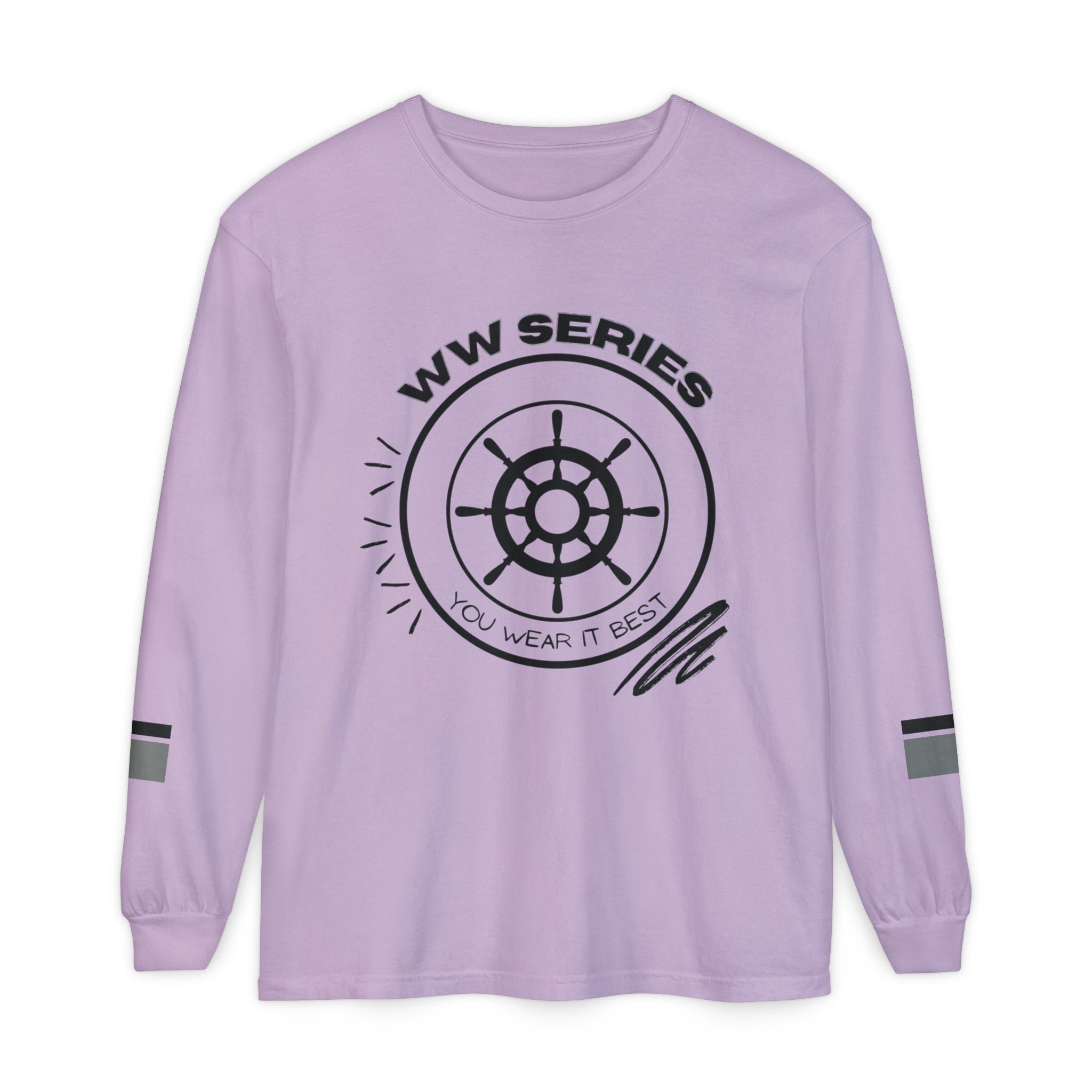 Stylish Unisex Long Sleeve Tee with WW Series Design, Casual Wear, Gift for Him/Her, Great for Parties, Summer Festivities