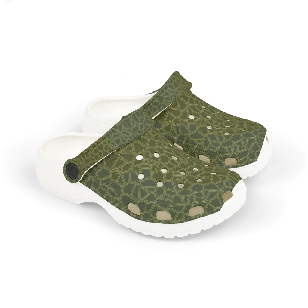 Kids' Green Camouflage EVA Foam Clogs – Comfortable & Fun Footwear for Playtime