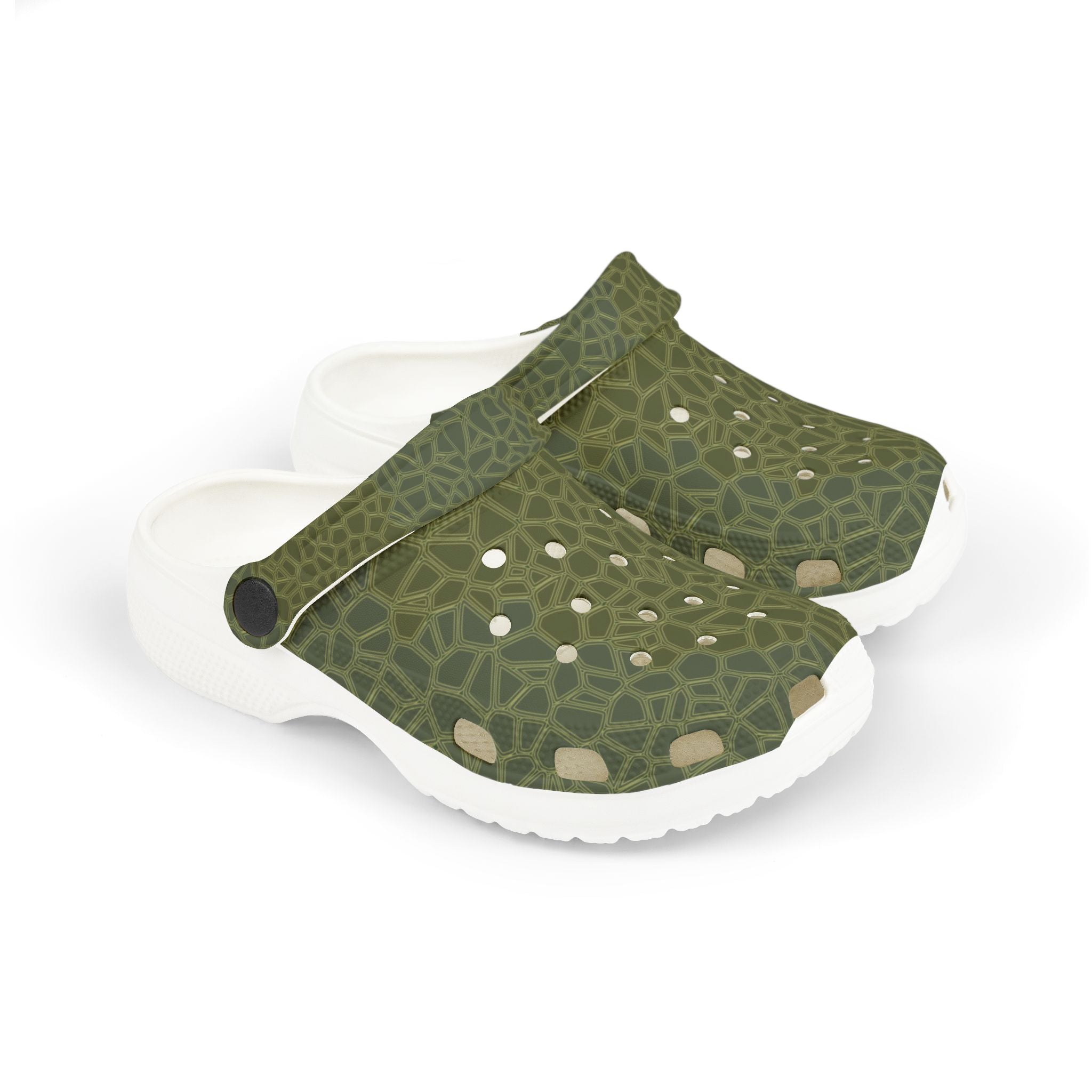Kids' Green Camouflage EVA Foam Clogs – Comfortable & Fun Footwear for Playtime