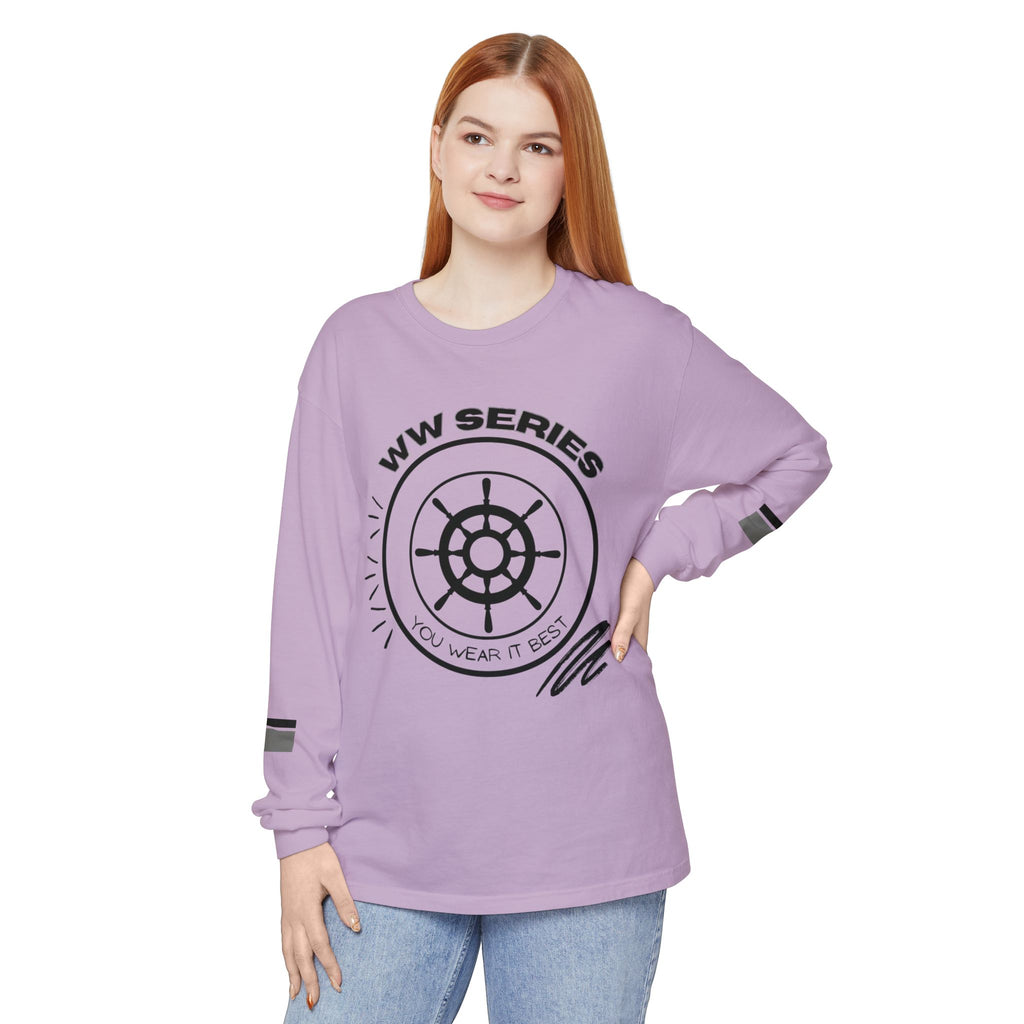 Stylish Unisex Long Sleeve Tee with WW Series Design, Casual Wear, Gift for Him/Her, Great for Parties, Summer Festivities