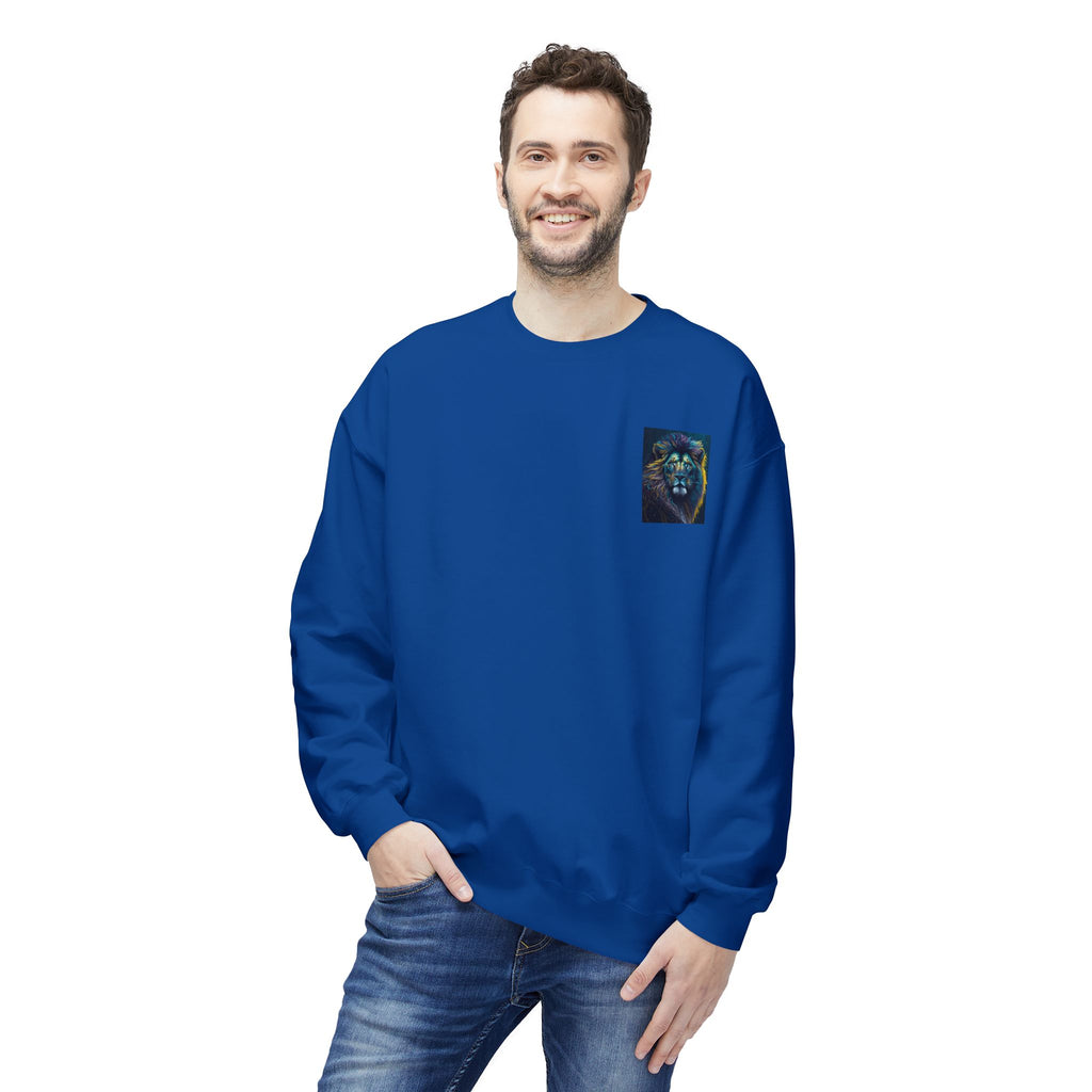 Vibrant Lion Crewneck Sweatshirt, Cozy Fleece Sweatshirt for Animal Lovers, Gift for Wildlife Enthusiasts, Stylish Casual Wear, [...]