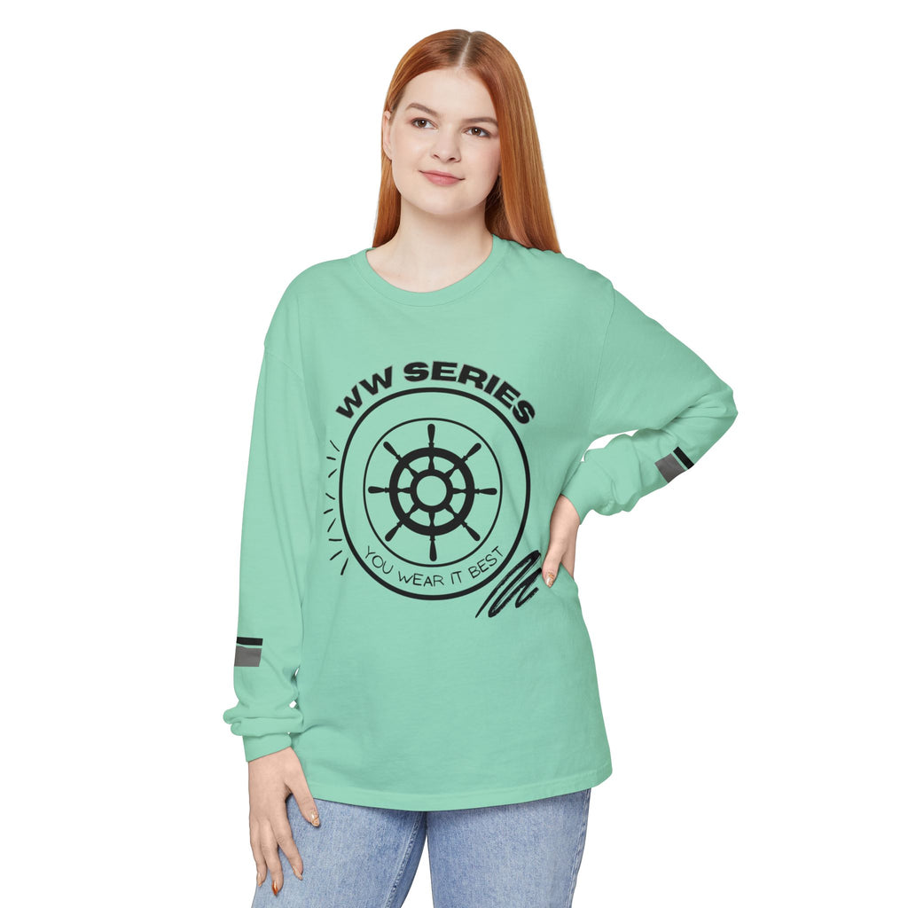 Stylish Unisex Long Sleeve Tee with WW Series Design, Casual Wear, Gift for Him/Her, Great for Parties, Summer Festivities