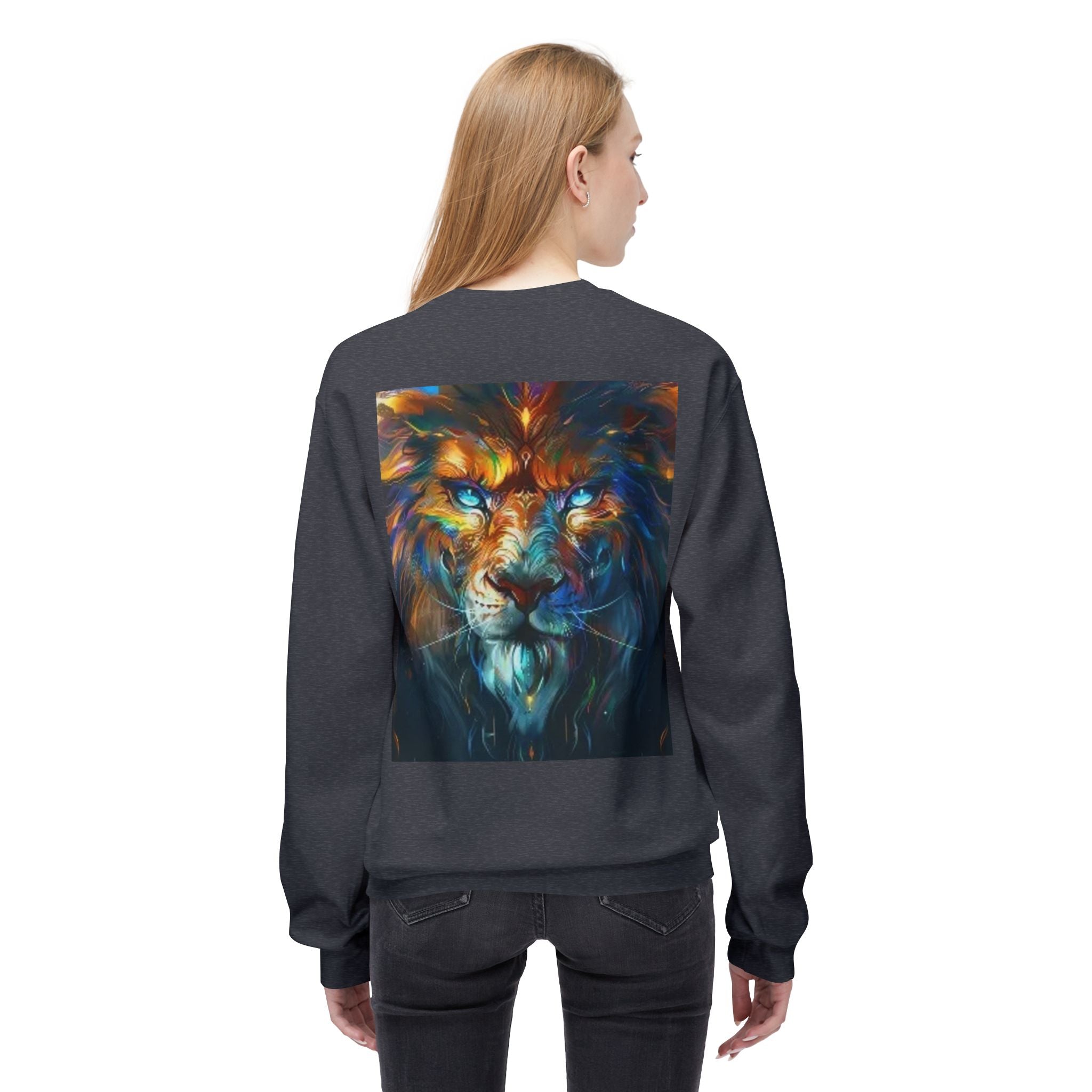 Vibrant Lion Crewneck Sweatshirt, Cozy Fleece Sweatshirt for Animal Lovers, Gift for Wildlife Enthusiasts, Stylish Casual Wear, [...]