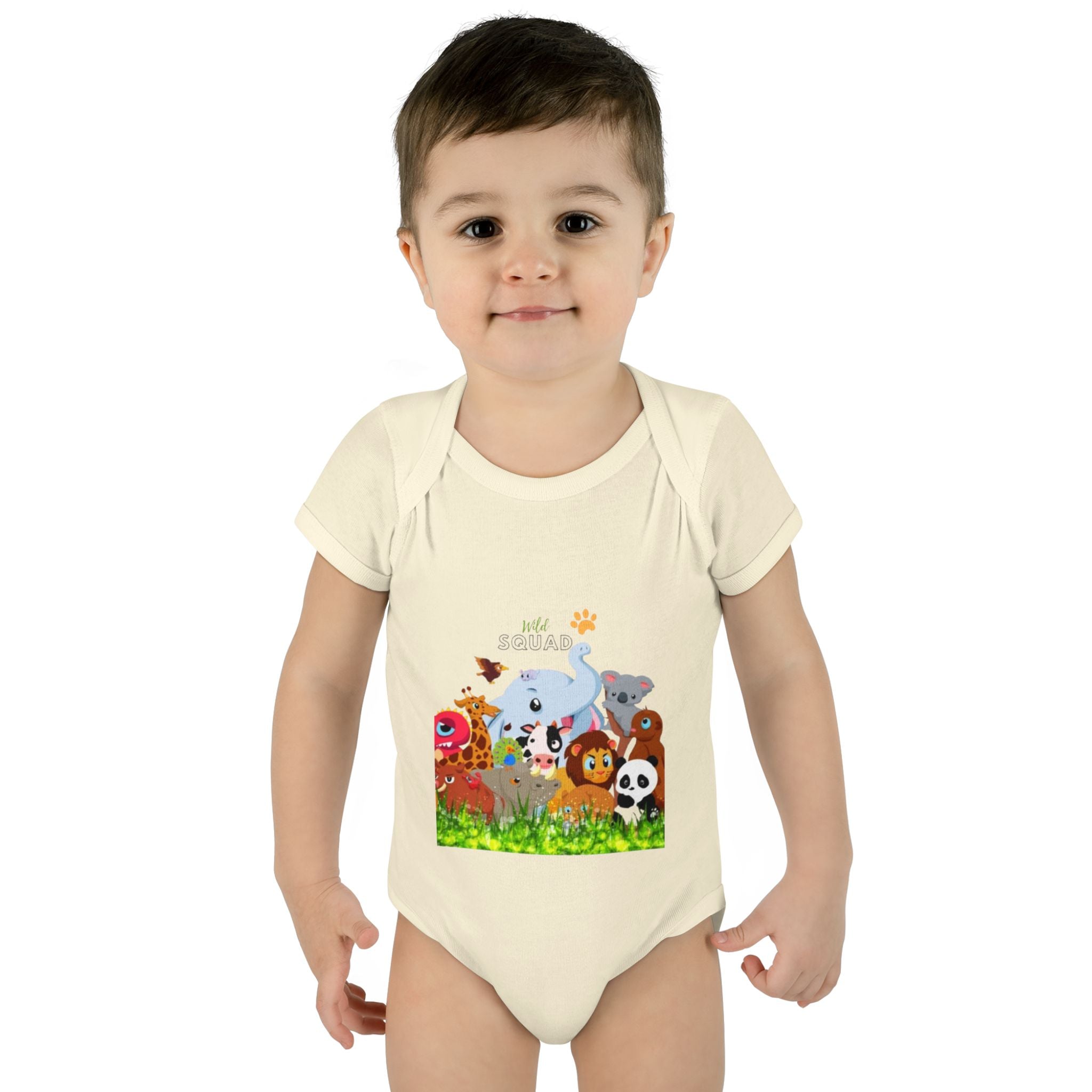 Cute Animal Print Infant Bodysuit - Adorable Baby Gift