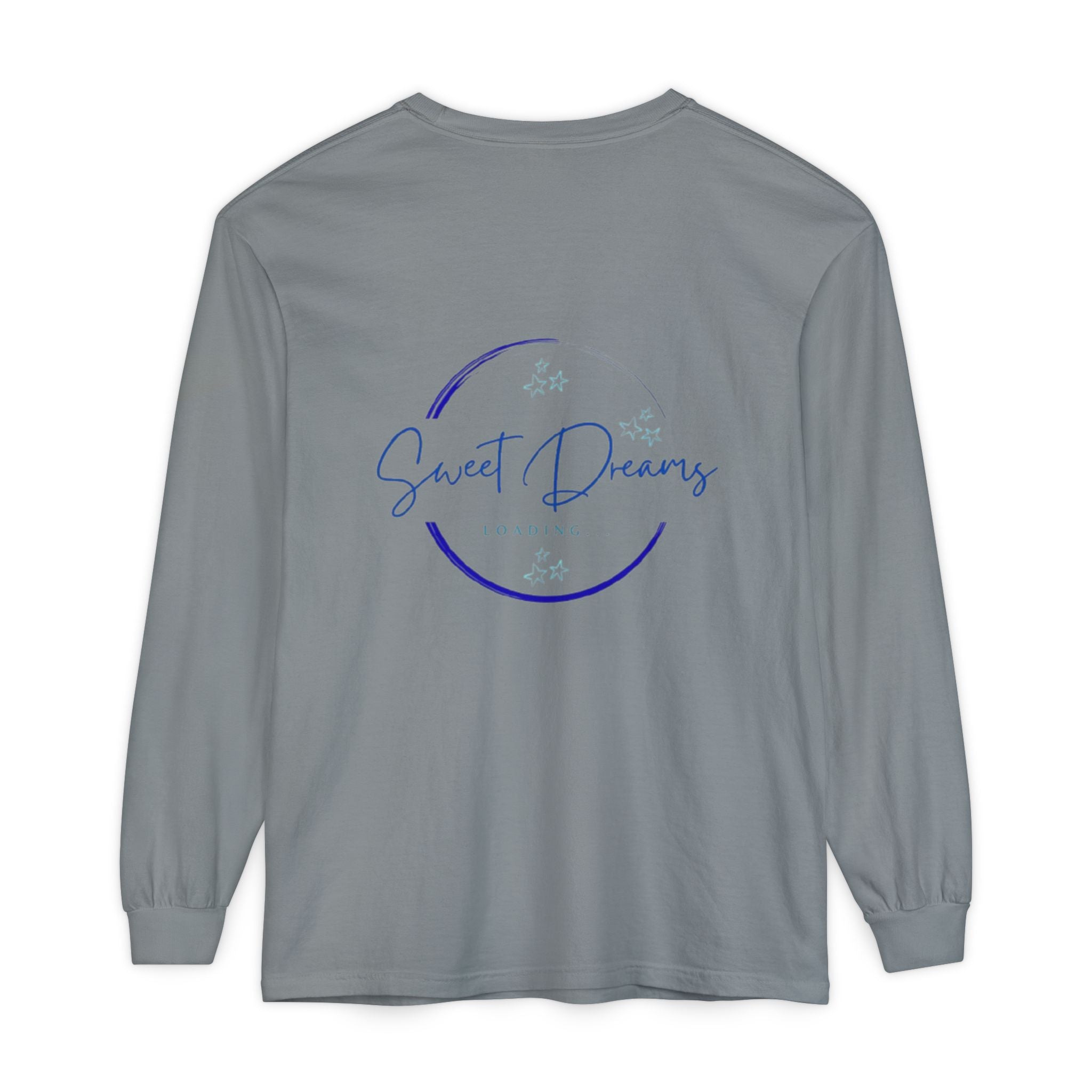 Unisex Dreamy Long Sleeve Tee, Sleep Shirt, Cozy Layer, Nightwear, Sweet Dreams, Moon Design, Relaxation Apparel