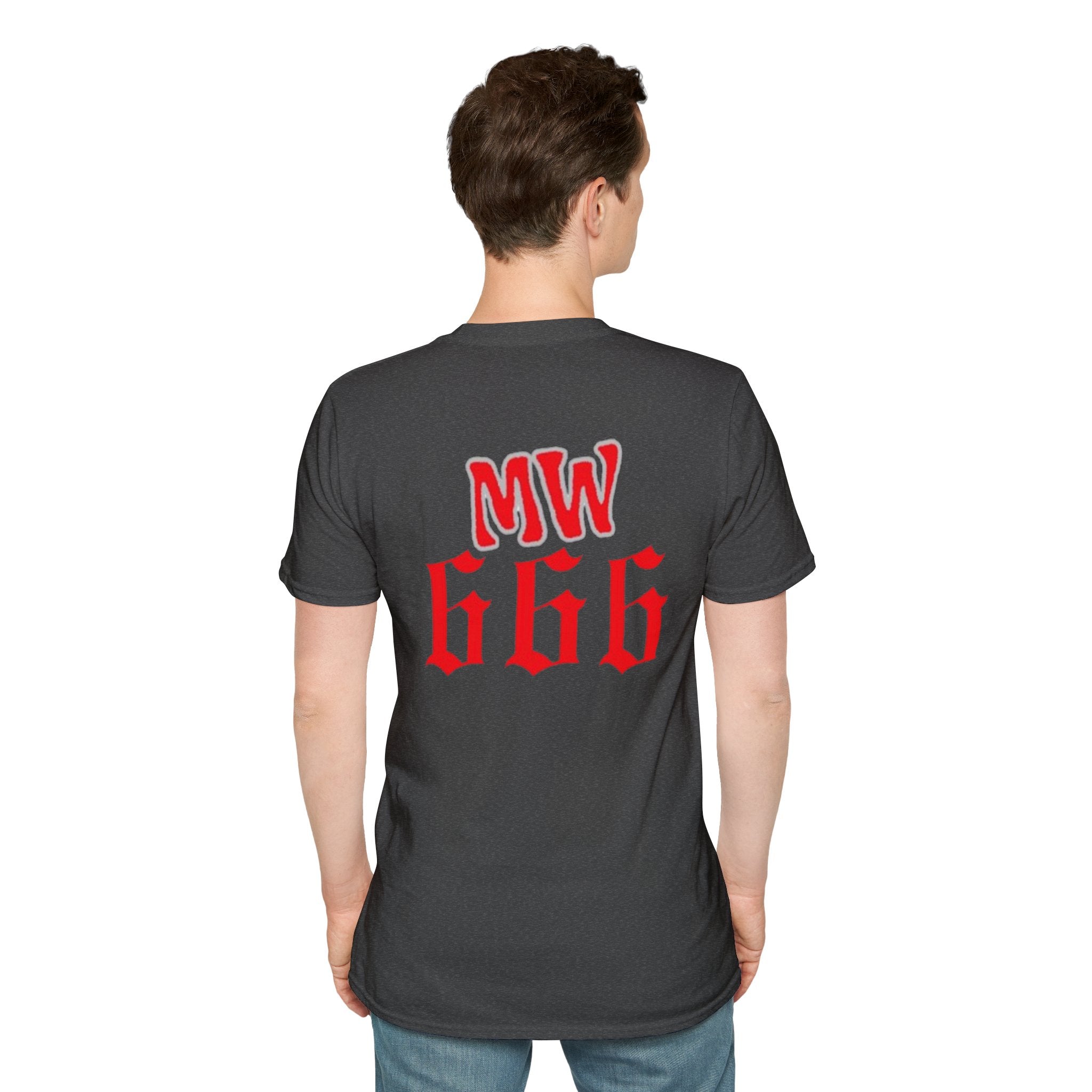 Unisex Graphic T-Shirt - Red 666 Design, Perfect for Edgy Streetwear