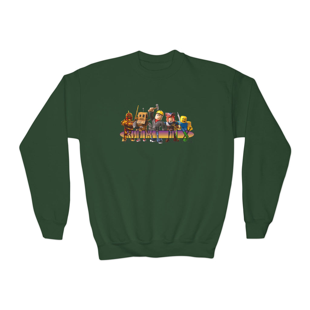 Youth Crewneck Sweatshirt - Fun Cartoon Characters Design