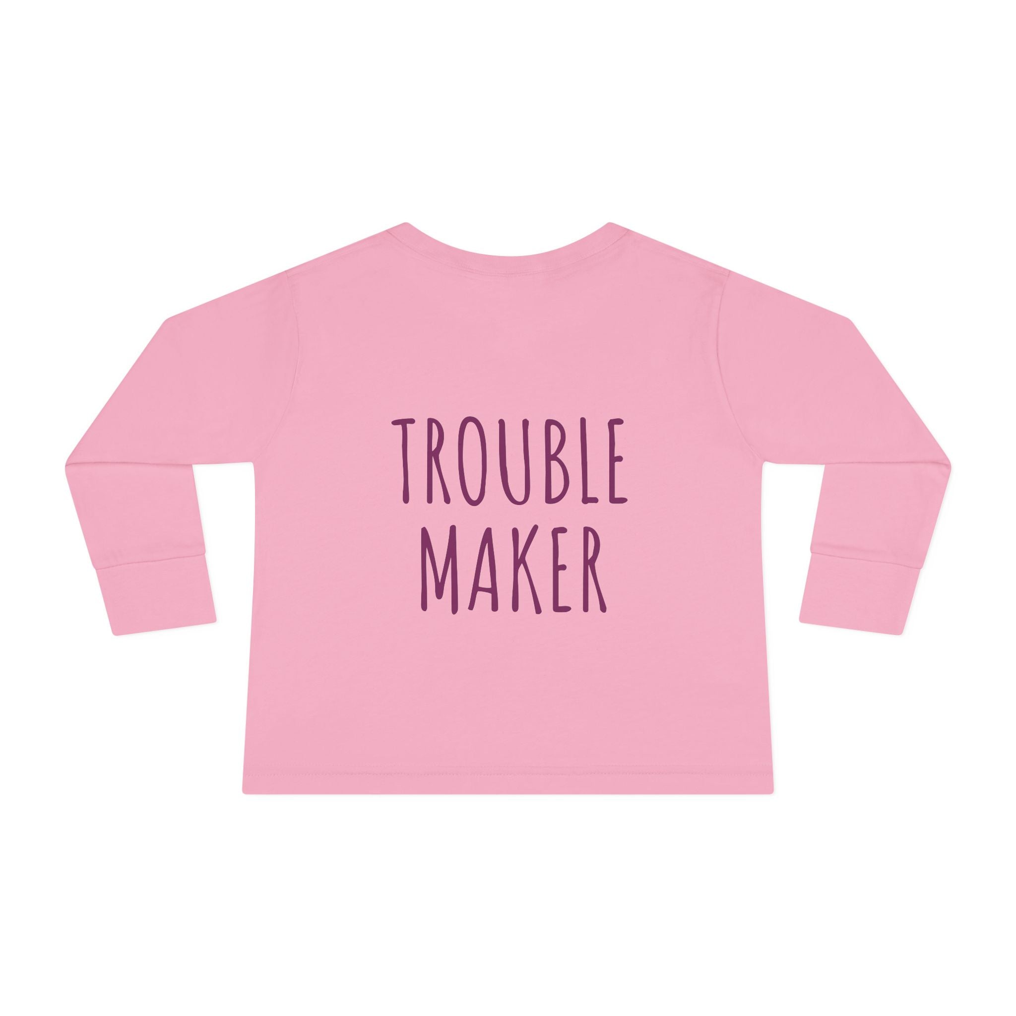 Toddler Long Sleeve Tee — Cute Cartoon Unicorn 'I Could Be' Pink Graphic