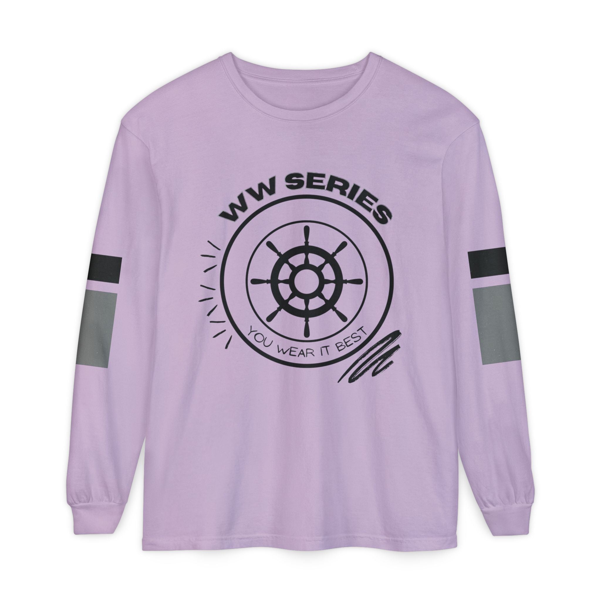 Stylish Unisex Long Sleeve Tee with WW Series Design, Casual Wear, Gift for Him/Her, Great for Parties, Summer Festivities