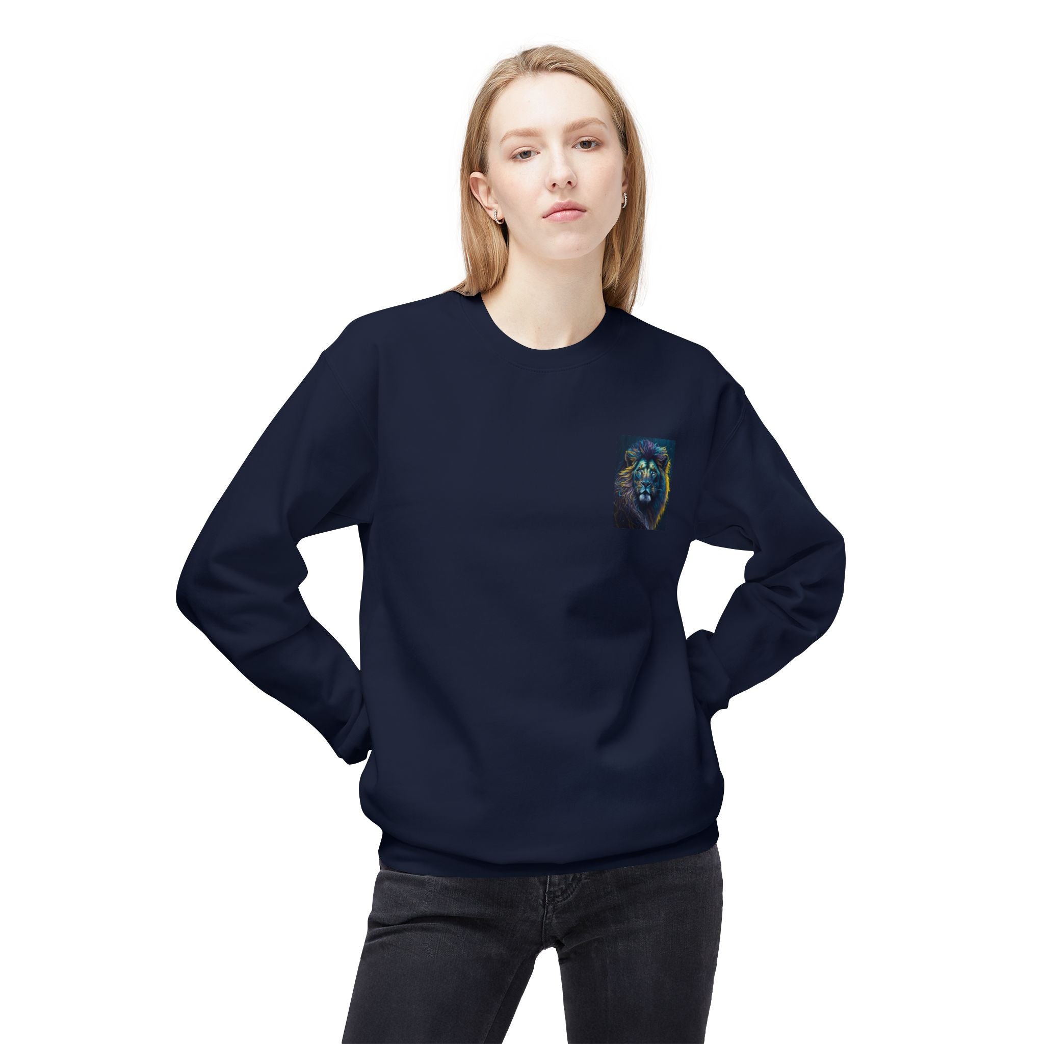Vibrant Lion Crewneck Sweatshirt, Cozy Fleece Sweatshirt for Animal Lovers, Gift for Wildlife Enthusiasts, Stylish Casual Wear, [...]