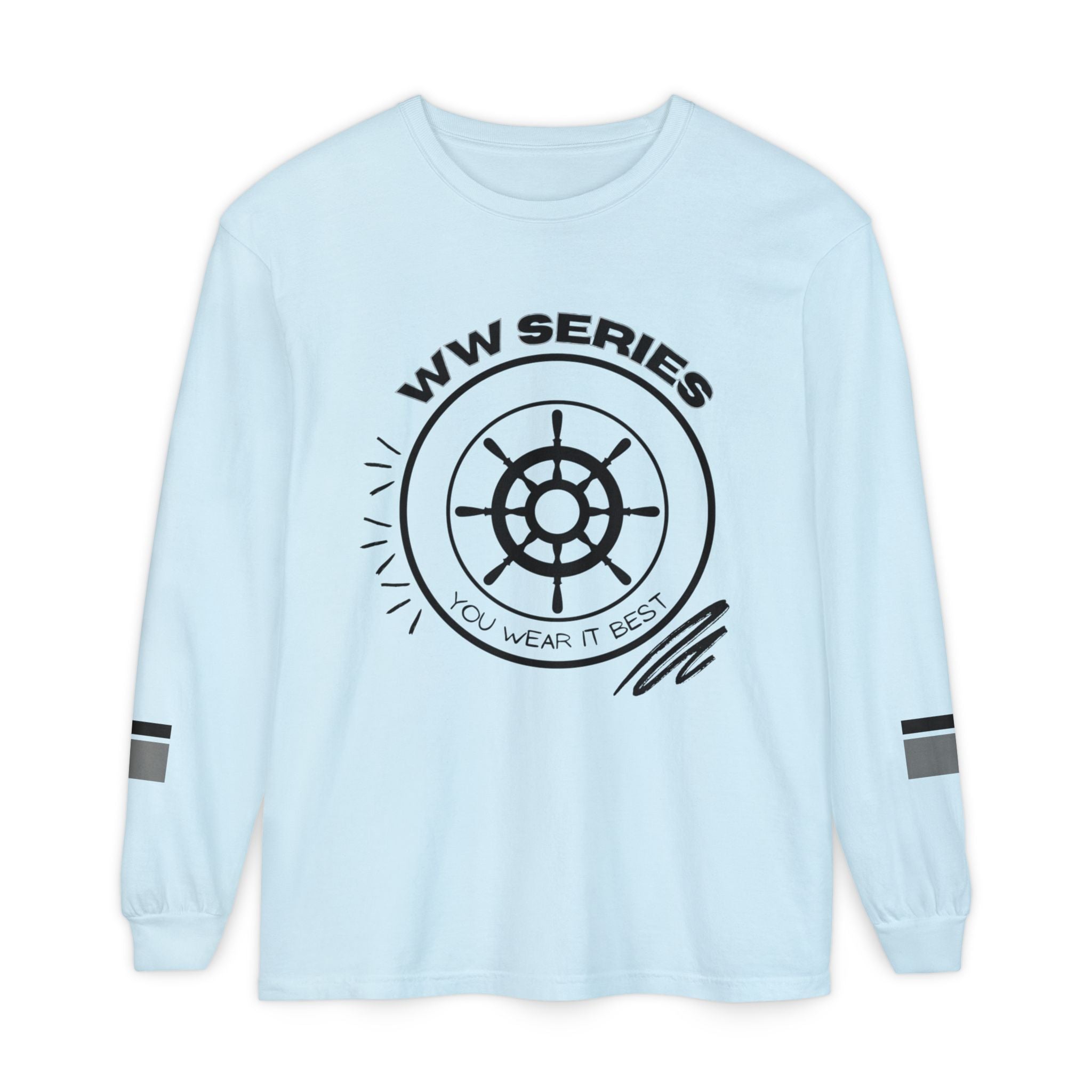 Stylish Unisex Long Sleeve Tee with WW Series Design, Casual Wear, Gift for Him/Her, Great for Parties, Summer Festivities
