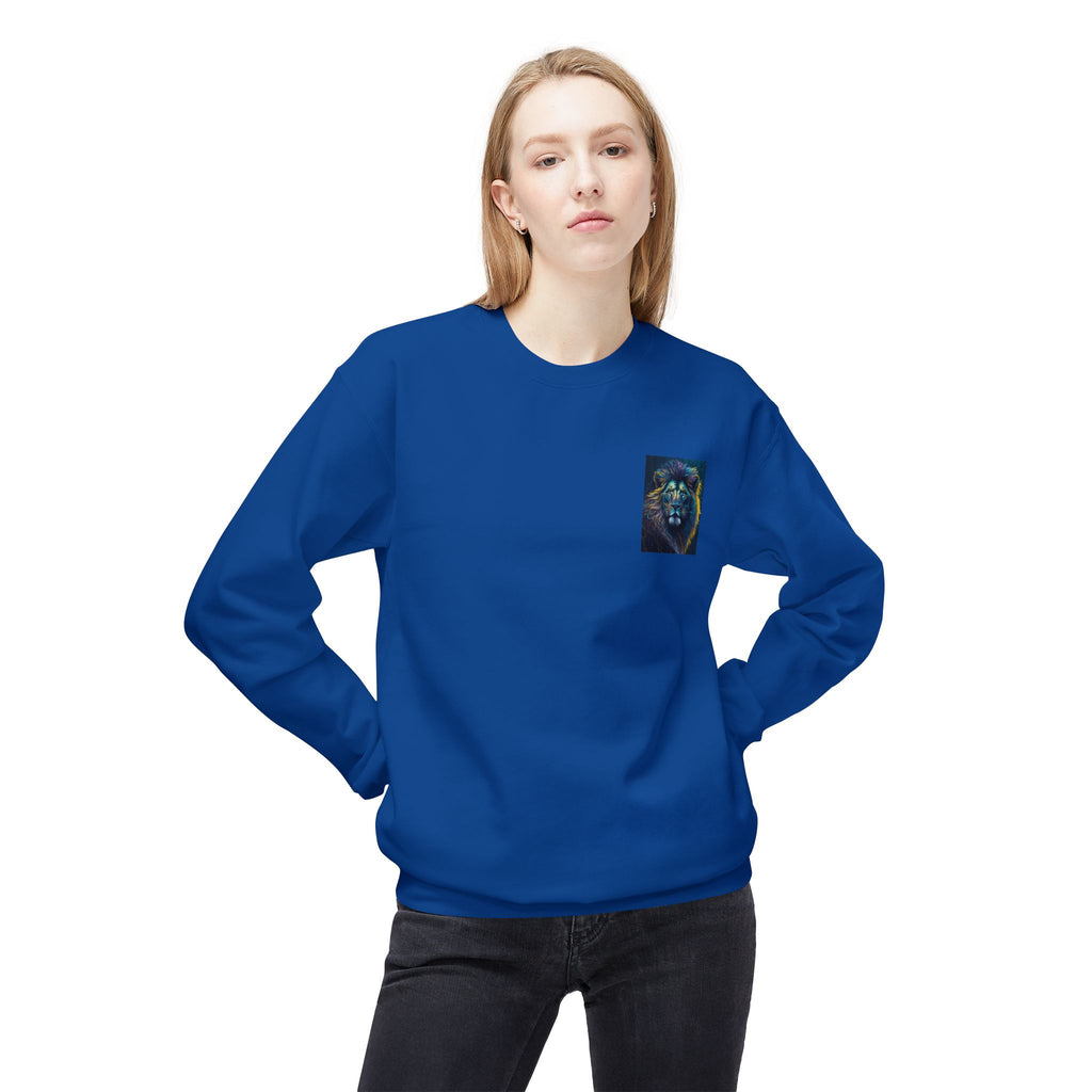 Vibrant Lion Crewneck Sweatshirt, Cozy Fleece Sweatshirt for Animal Lovers, Gift for Wildlife Enthusiasts, Stylish Casual Wear, [...]