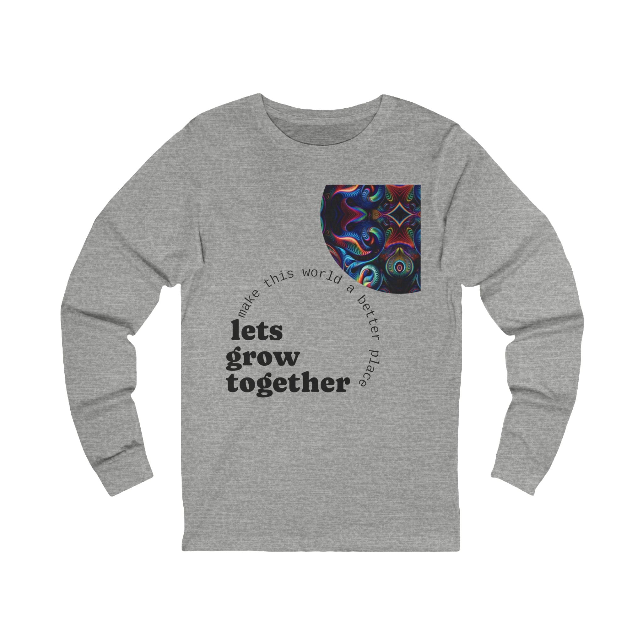 Unisex Long Sleeve Tee - "Lets Grow Together" Graphic Shirt for Positive Vibes, Eco-Friendly Gift, Inspirational Apparel, Motivational [...]