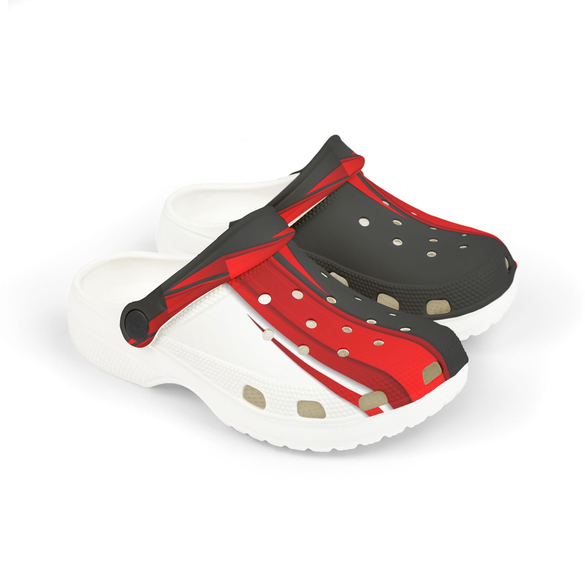 Stylish Kid's EVA Foam Clogs - Trendy Red & Black Design