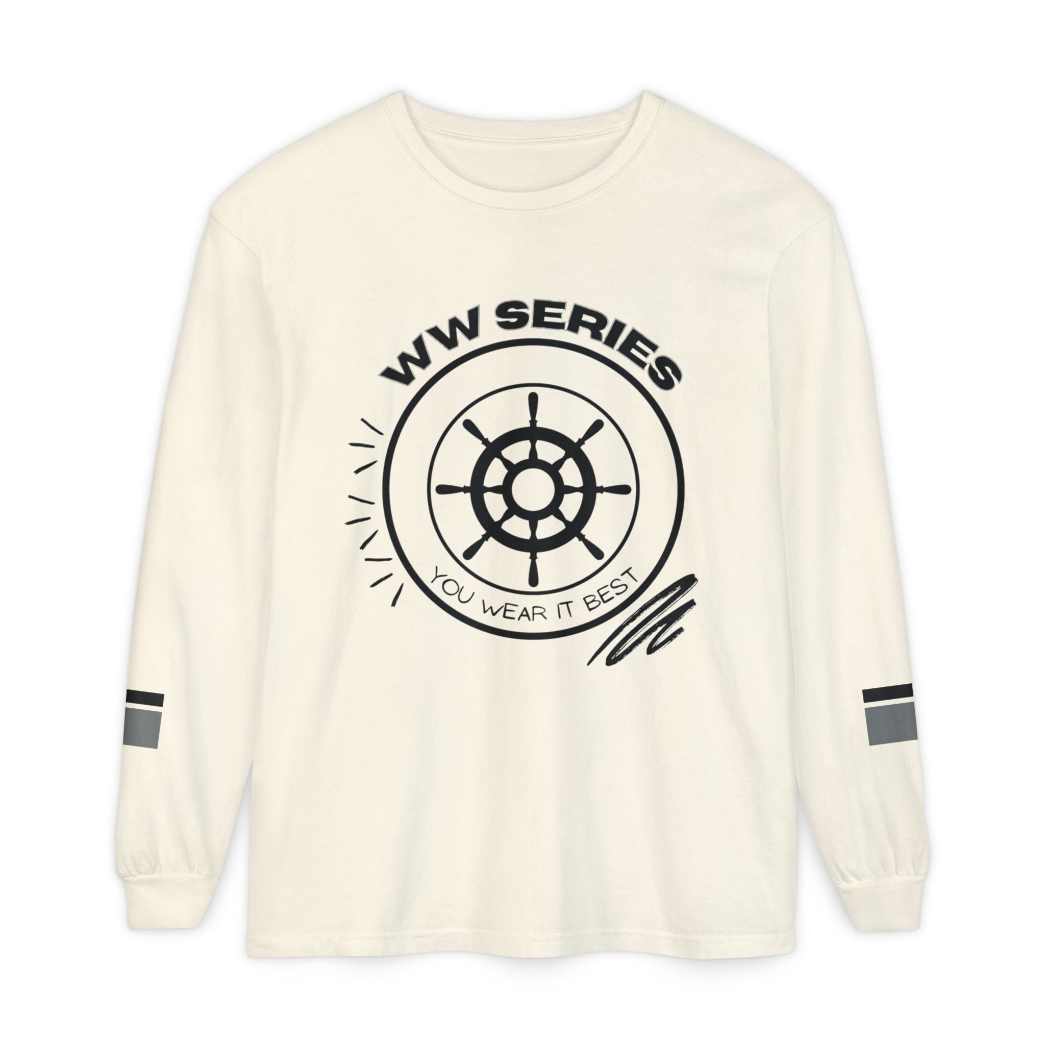 Stylish Unisex Long Sleeve Tee with WW Series Design, Casual Wear, Gift for Him/Her, Great for Parties, Summer Festivities
