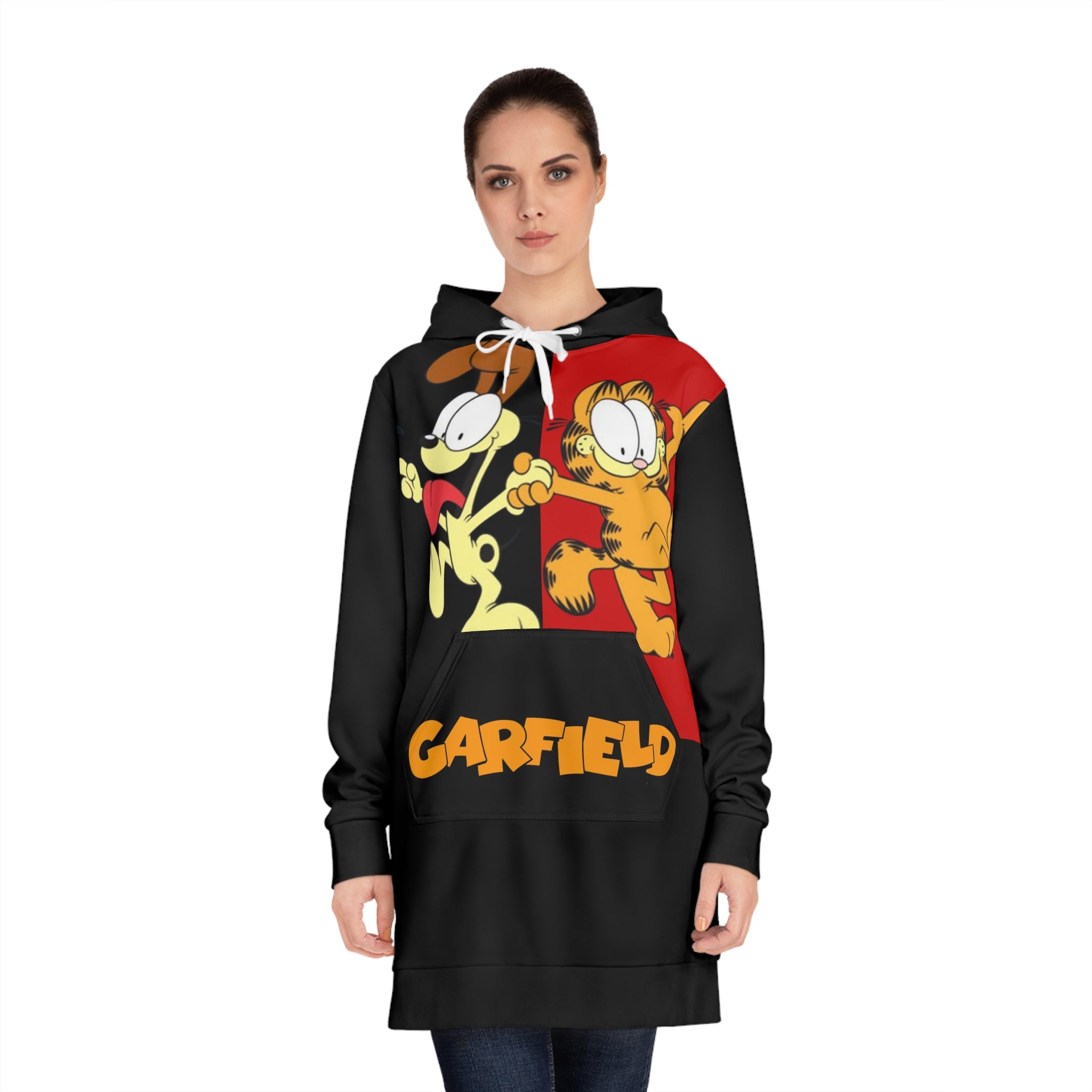 Garfield Women's Hoodie Dress - Fun & Cozy Design for Cat Lovers