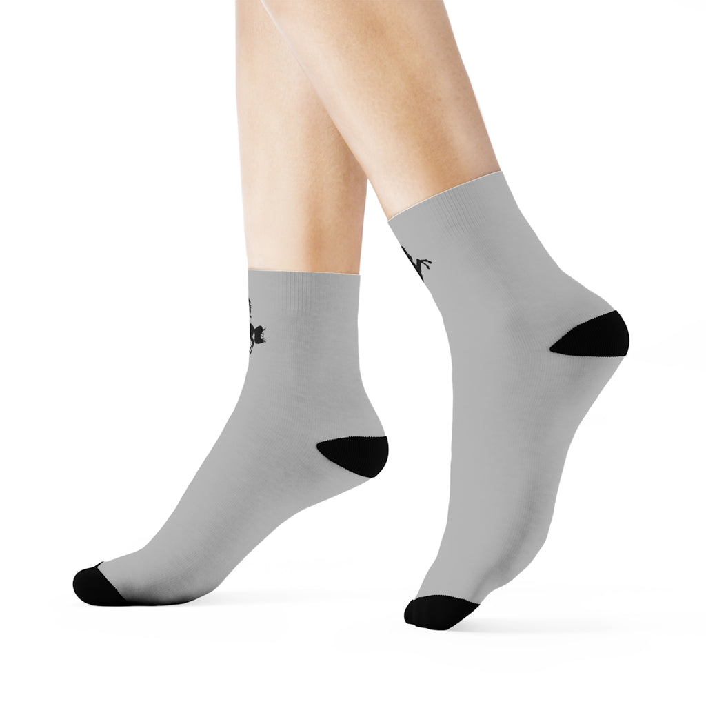 Unicorn & Rabbit Crew Socks — Whimsical Minimalist Animal Crew Socks