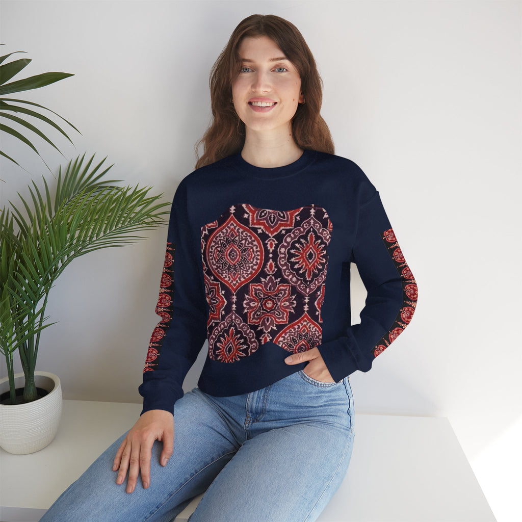 Stylish Boho Crewneck Sweatshirt - Cozy Layer, Unisex Fashion, Fall Essential, Unique Gift, Casual Lifestyle