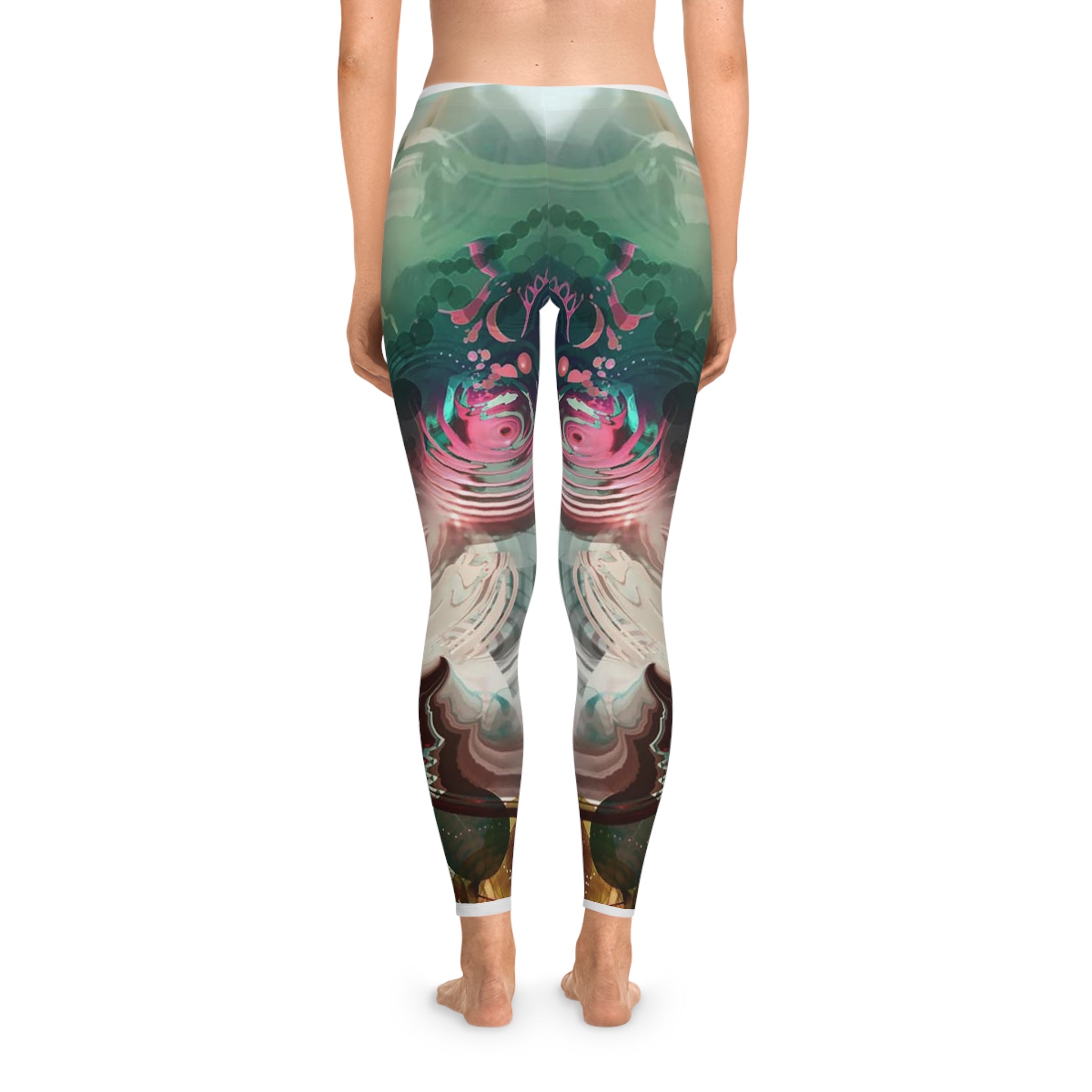 Vibrant Stretchy Leggings, Colorful Activewear, Fitness Fashion, Workout Leggings, Artistic Gym Wear, Casual Style
