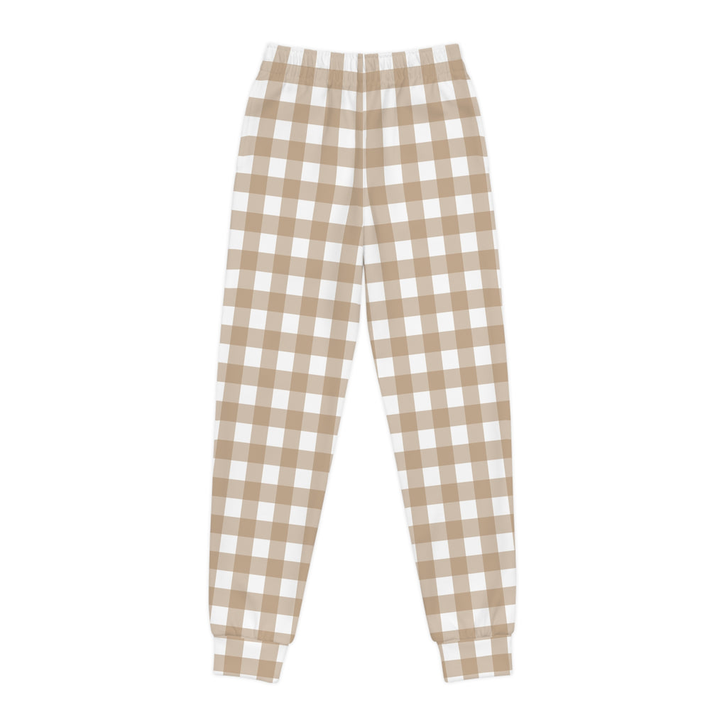 Youth Plaid Joggers - Cozy AOP Style for Casual Comfort