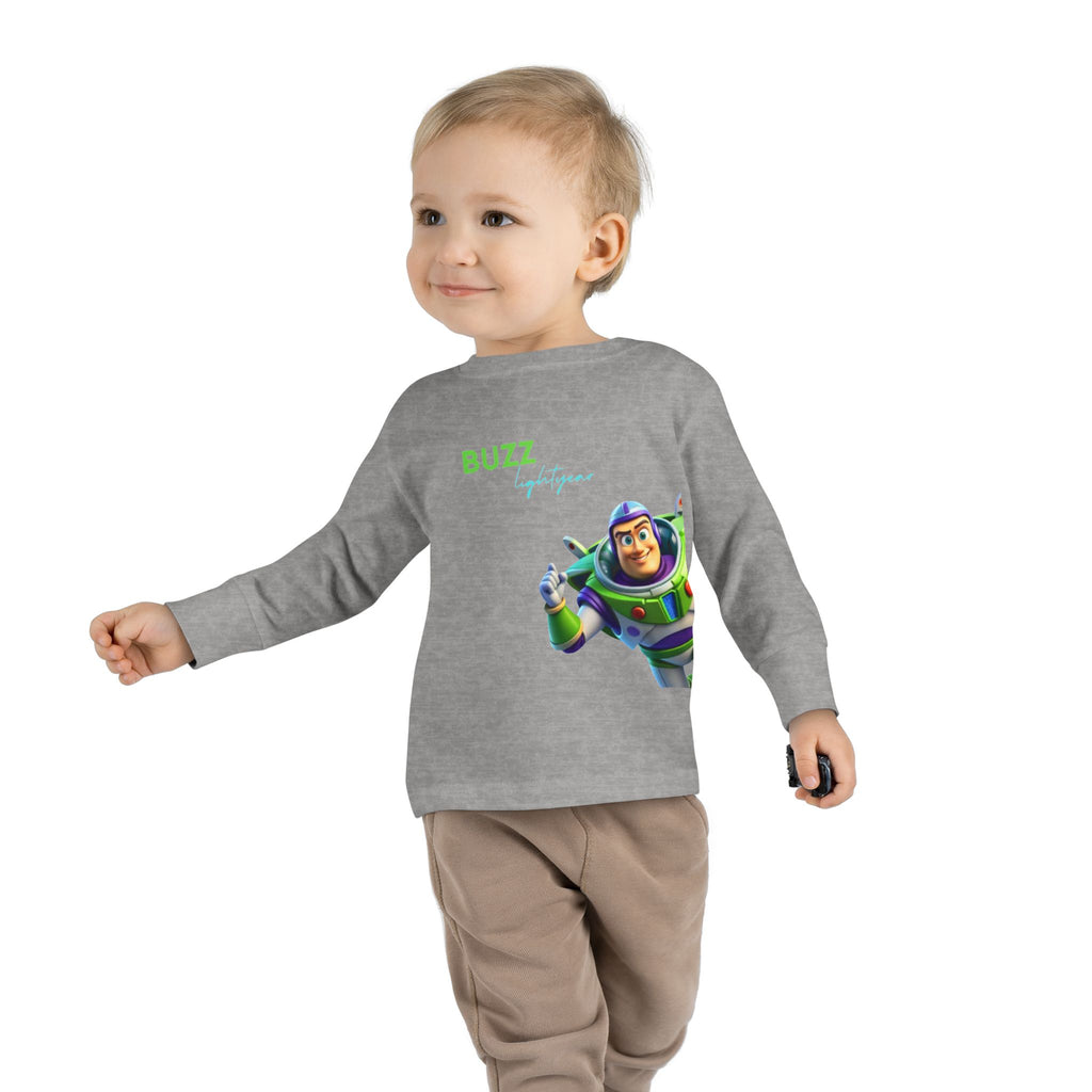 Buzz Lightyear Toddler Long Sleeve Tee – Space Ranger Graphic Shirt
