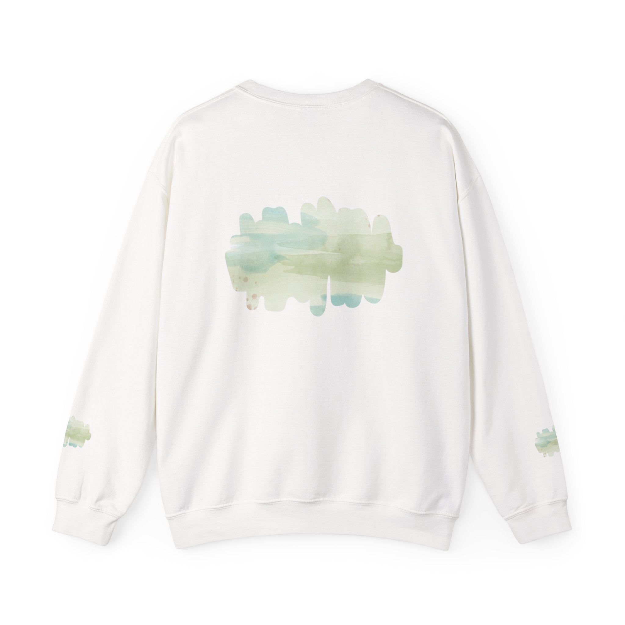 Chic Watercolor Crewneck Sweatshirt - Cozy Fashion, Unisex Design