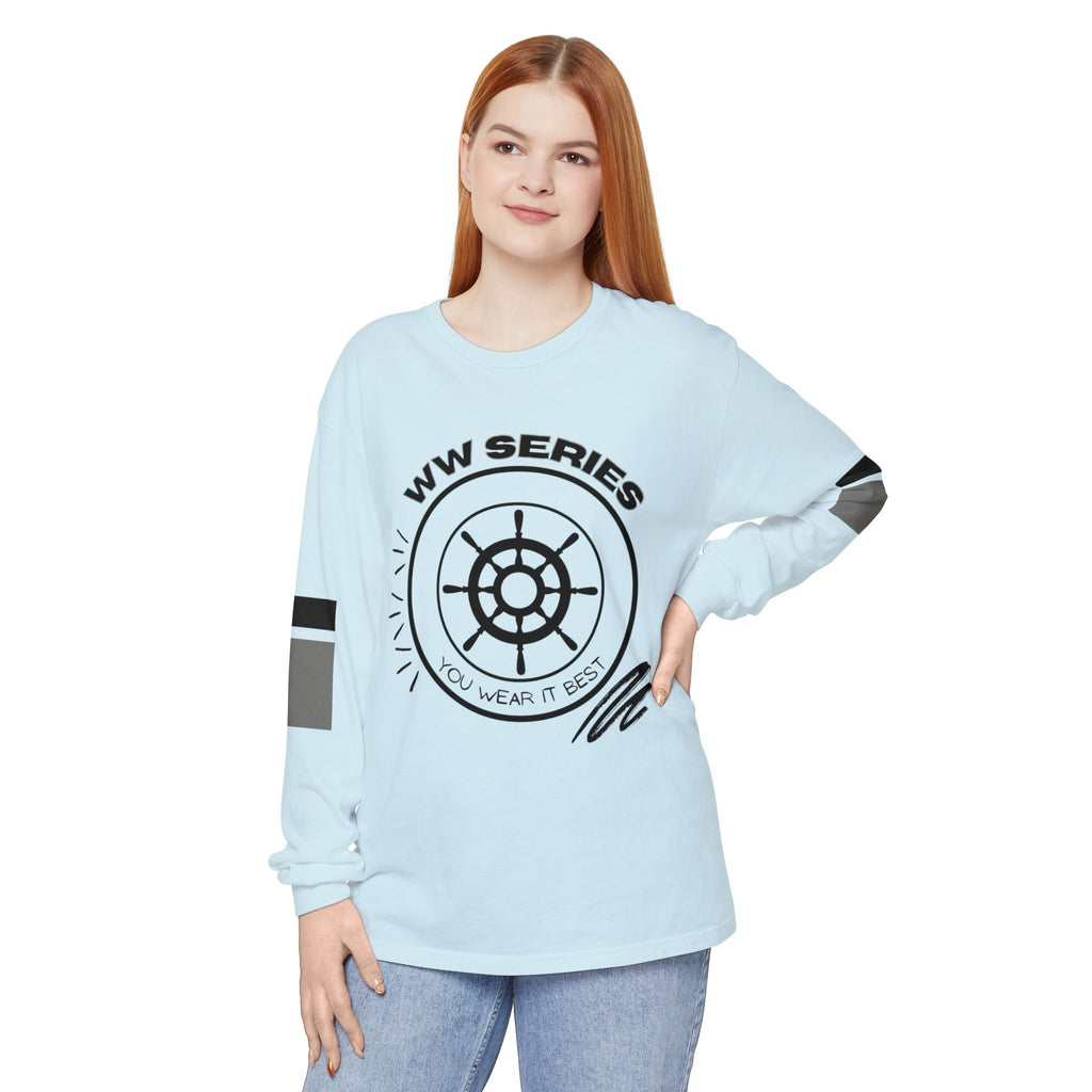 Stylish Unisex Long Sleeve Tee with WW Series Design, Casual Wear, Gift for Him/Her, Great for Parties, Summer Festivities