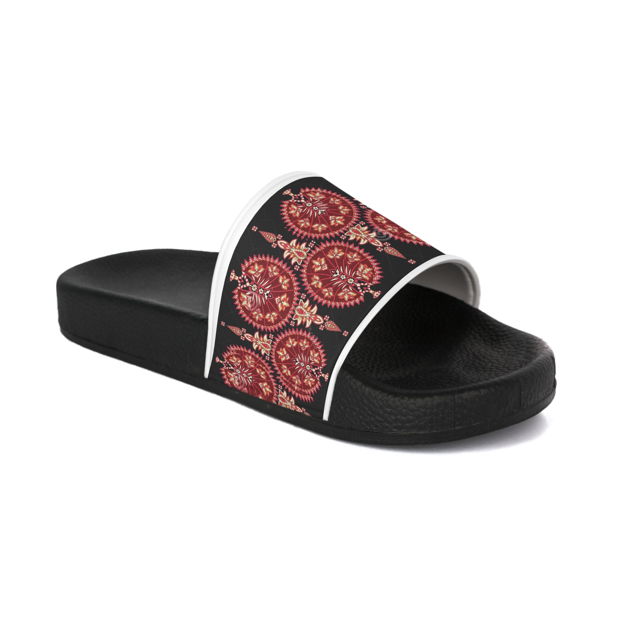 Bohemian Floral Women's Slide Sandals, Slip-On Shoes, Summer Footwear, Festival Sandals, Beach Shoes, Casual Wear