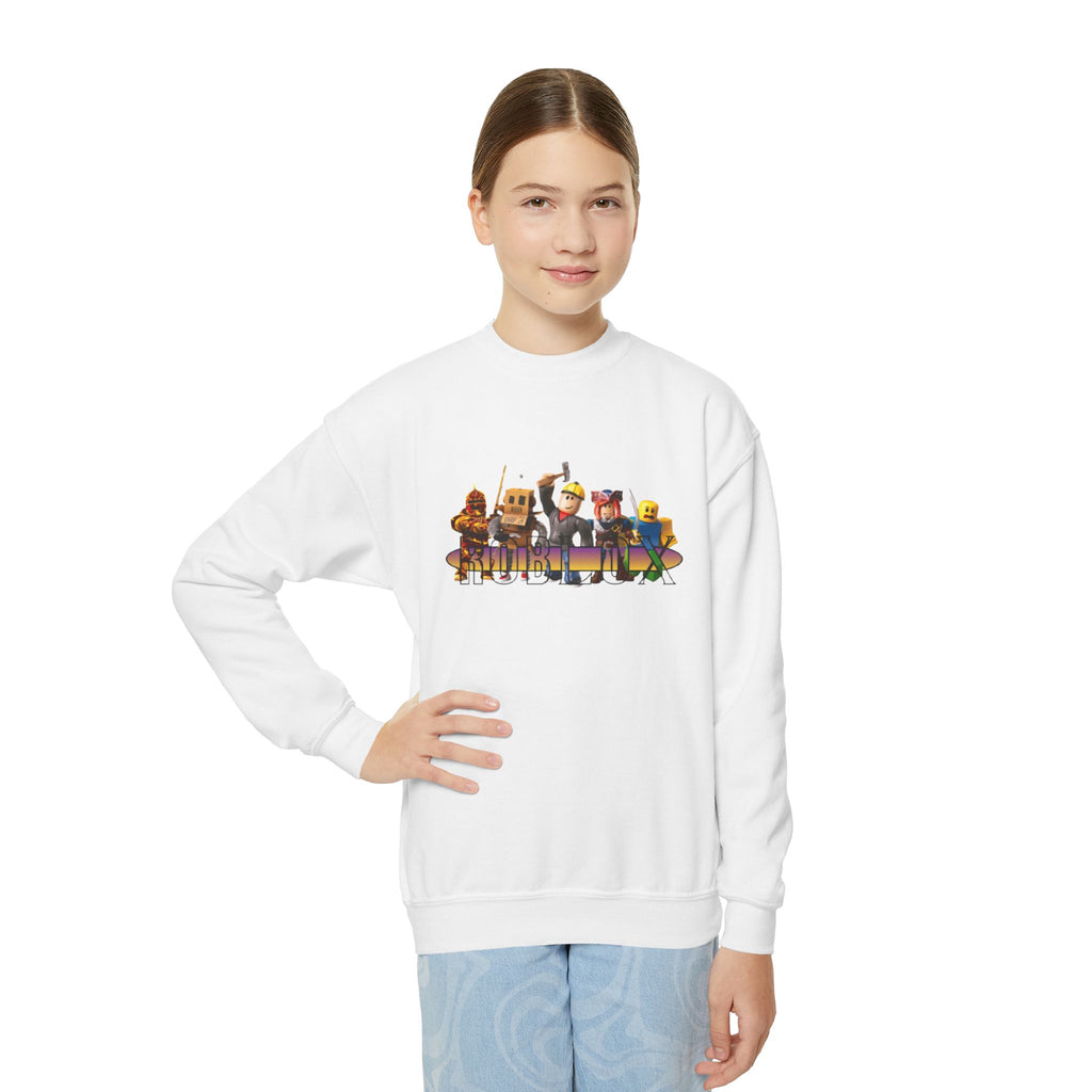 Youth Crewneck Sweatshirt - Fun Cartoon Characters Design
