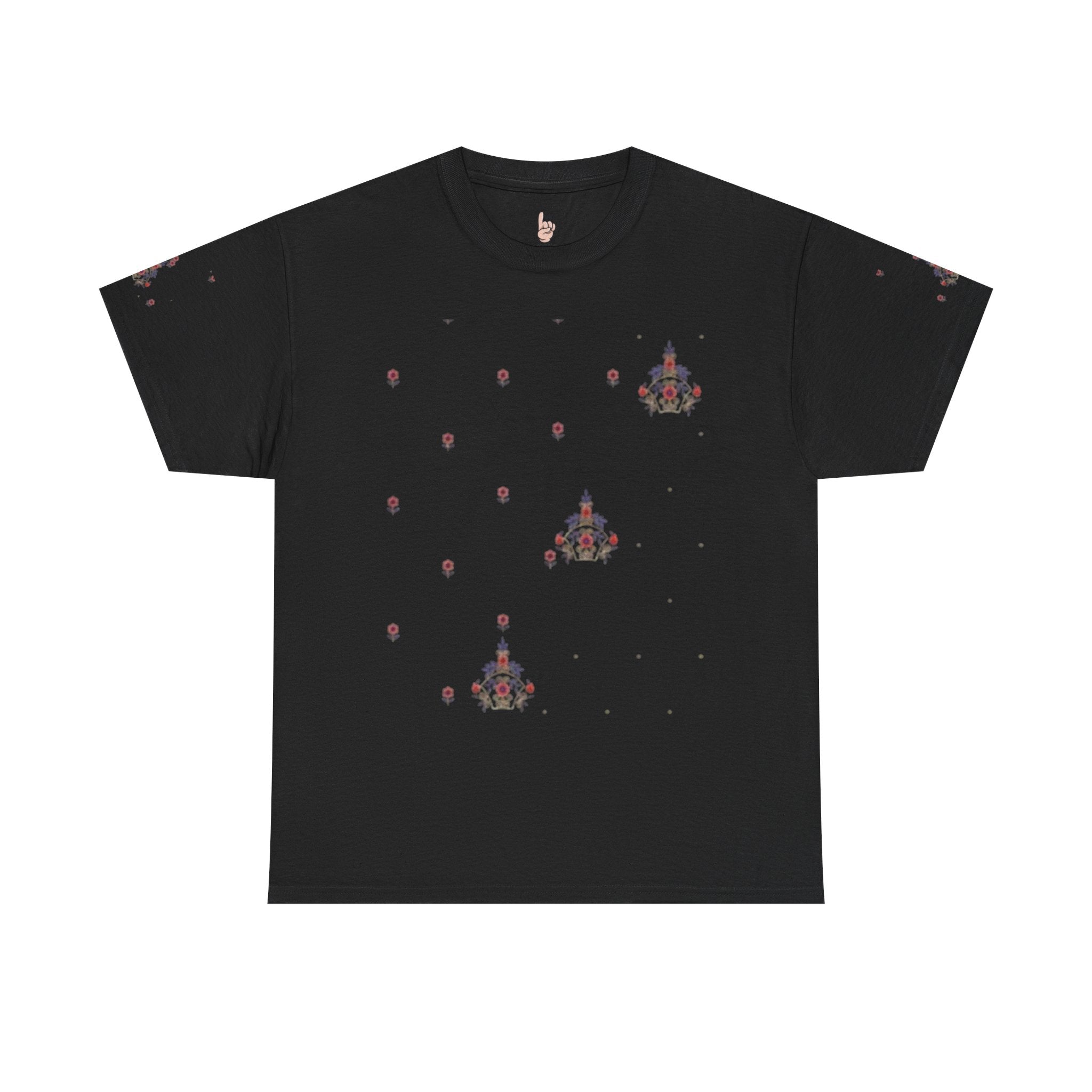 Space Invader Floral Tee — Retro Pixel Shooter Graphic T‑Shirt