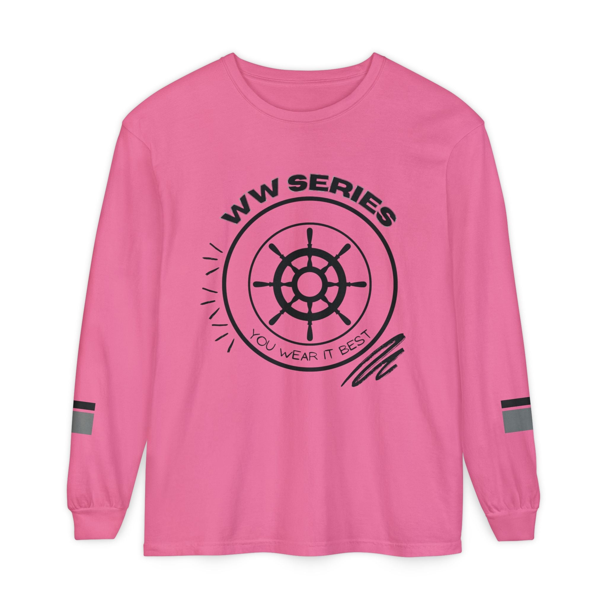 Stylish Unisex Long Sleeve Tee with WW Series Design, Casual Wear, Gift for Him/Her, Great for Parties, Summer Festivities