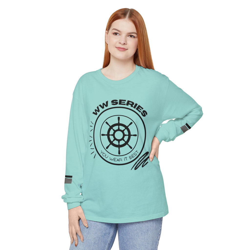 Stylish Unisex Long Sleeve Tee with WW Series Design, Casual Wear, Gift for Him/Her, Great for Parties, Summer Festivities