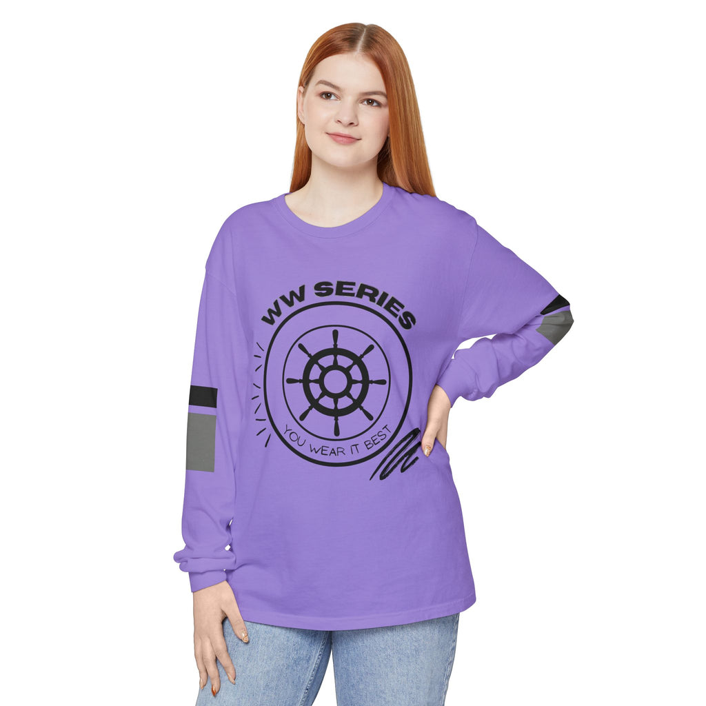Stylish Unisex Long Sleeve Tee with WW Series Design, Casual Wear, Gift for Him/Her, Great for Parties, Summer Festivities
