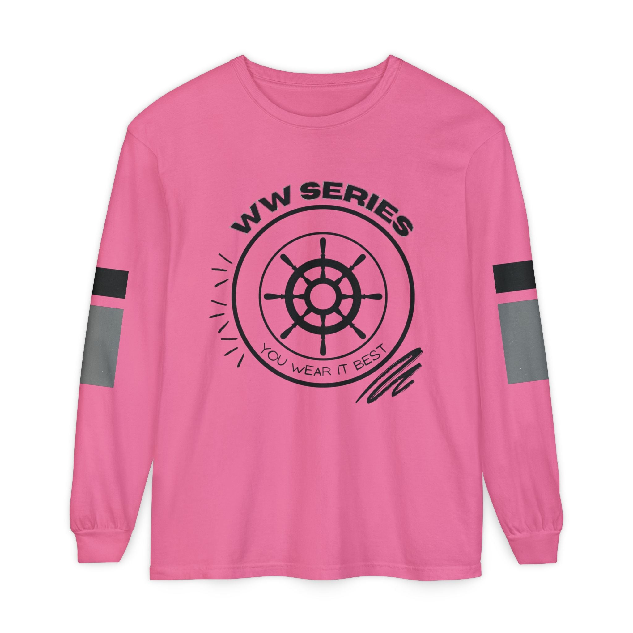Stylish Unisex Long Sleeve Tee with WW Series Design, Casual Wear, Gift for Him/Her, Great for Parties, Summer Festivities